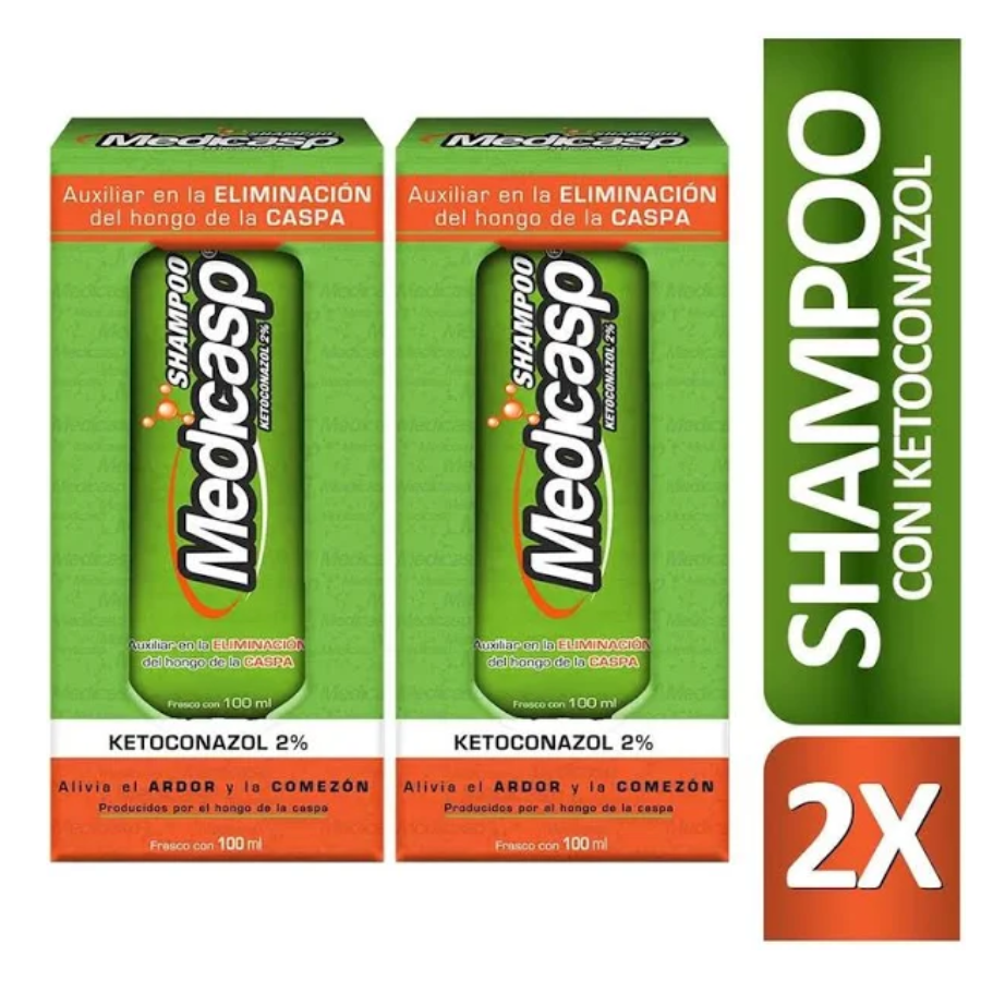 MEDICASP SHAMPOO CON KETO 2% 2UNDX100ML