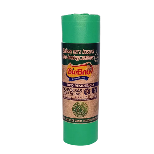 BOLSA DE BASURA VERDE TIPO RESIDENCIAL 10UND