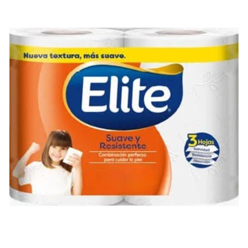 PAPEL HIGENICO ELITE SUAVE Y RESISTENTEX4