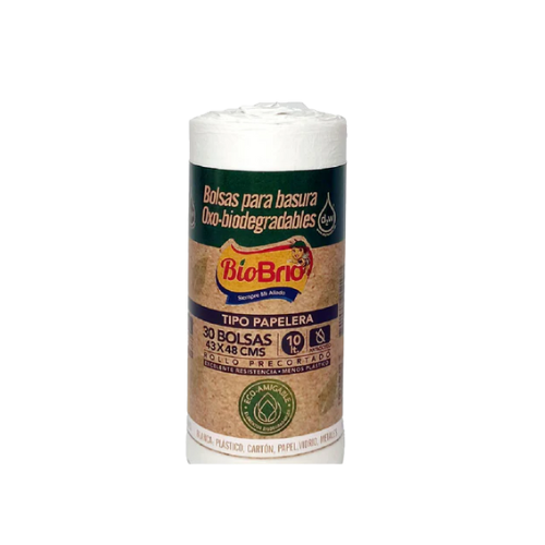 BOLSA DE BASURA BLANCA TIPO PAPELERA 30UND