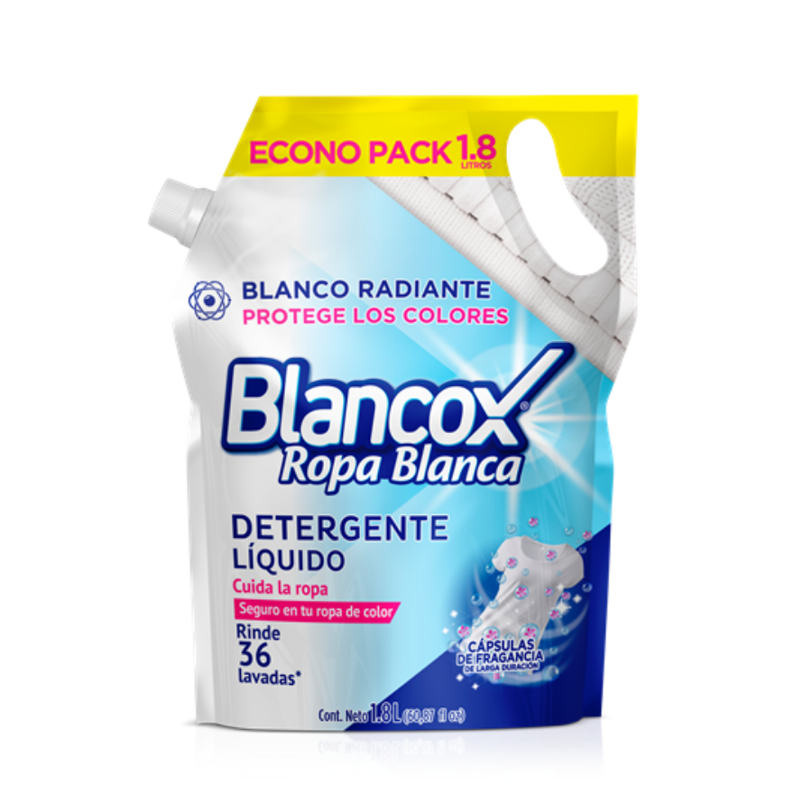 DETERGENTE LIQ. ROPA BLANCA DP*1800ML BLANCOX