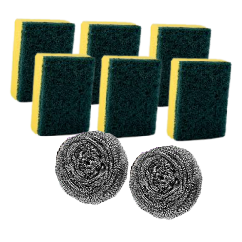 ESPONJA DOBLE USO LUBA X6 GRATIS 2 ESPONJA INOXIDABLE