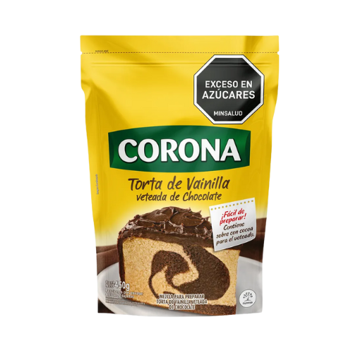 PREMEZCLA CORONA VAINILLA VETEADA DE CHOCOLATE 450G